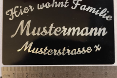 7.-€ Aluminium Visitenkarte